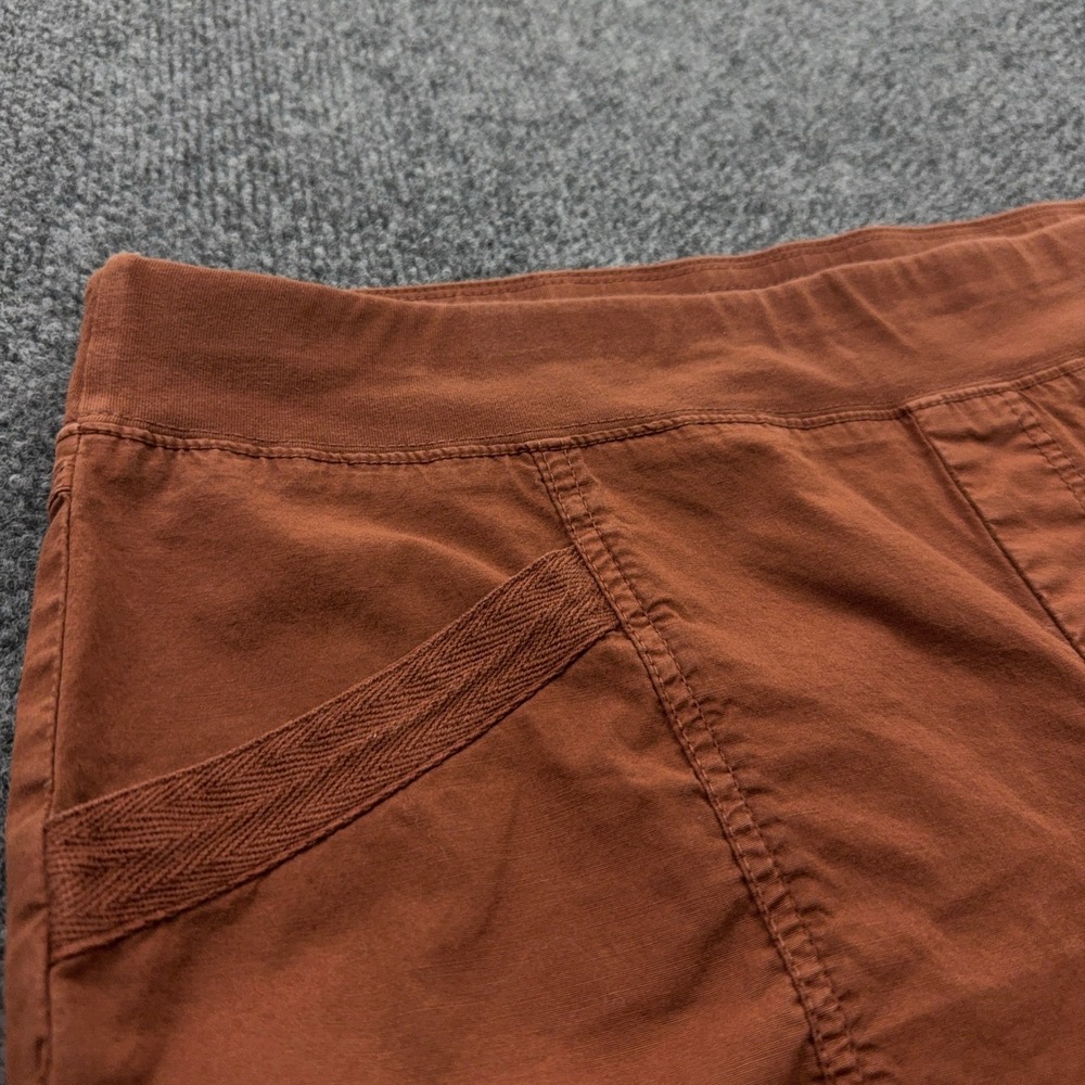 Wearables XCVI Cargo Utility Shorts Womens M Burnt Orange Pull On Stretch Hiking - Picture 3 of 10
